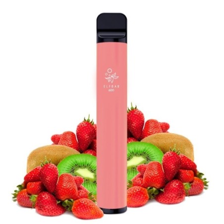 PACK10VAPERDESECHABLEELFBARSTRAWBERRYKIWI20MG(FRESAYKIWI)1