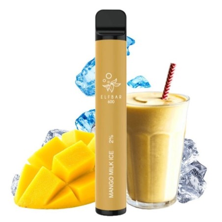PACK10VAPERDESECHABLEELFBARMANGOMILK20MG(BATIDODEMANGO)1