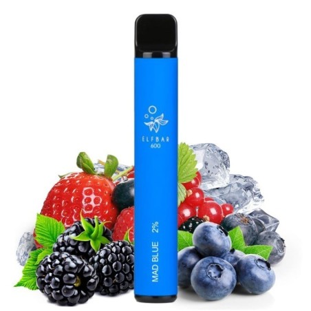 PACK10VAPERDESECHABLEELFBARMADBLUE20MG(ARÁNDANOS,FRAMBUESAYMORA)1