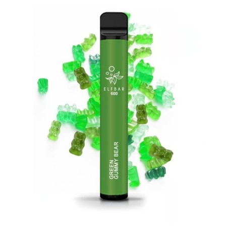 PACK10VAPERDESECHABLEELFBARGREENGUMMYBEAR20MG(OSITODEGOMINOLADEMANZANAVERDE)1