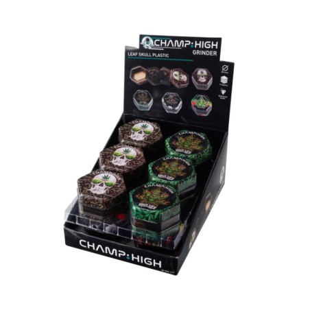 EXP12GRINDERACRILICOCHAMPHIGHPLASTICSKULLLEAF68MM4PC1