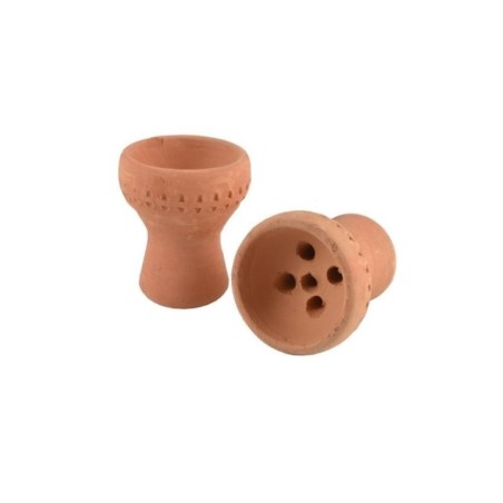 CAZOLETA BARRO SHISHA 8CM ALTO X 7CM BOCA