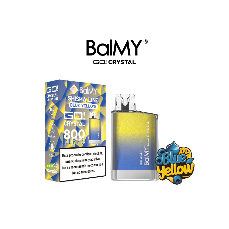 VAPERDESECHABLEBALMYGOCRYSTAL20MGBLUEYELLOW(MELÓNYARÁNDANOS)1