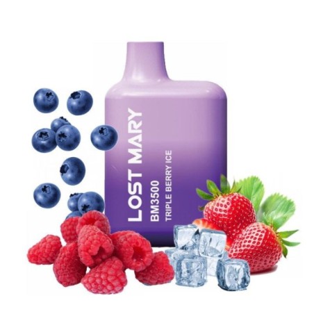 PACK10VAPERDESECHABLELOSTMARYTRIPLEBERRYICE20MG(FRAMBUESASAGRIAS,ARÁNDANOSYFRESAS)1