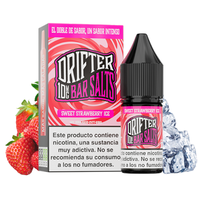LÍQUIDODRIFTERBARSALTSSTRAWBERRYICE(FRESA)10MG10ML1