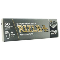PAPEL RIZLA PLATA R1,1/4 + TIPS  (24)