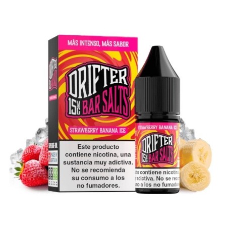 LÍQUIDODRIFTERBARSALTSSTRAWBERRYBANANAICE(FRESAYPLÁTANO)15MG10ML1