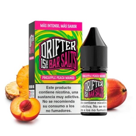 LÍQUIDODRIFTERBARSALTSAPPLEPEACH(MANZANAYMELOCOTÓN)15MG10ML1