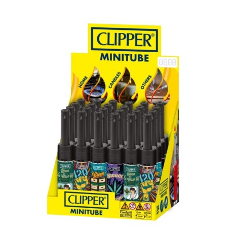 EXP 24 ENCENDEDORES MINITUBE CLIPPER RETRO WEED