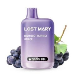 PACK10VAPERDESECHABLELOSTMARYBM1000GRAPE20MG(UVA)1