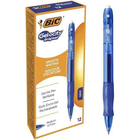 CAJA12BOLIGRAFOSBICGELVELOCITYAZUL1