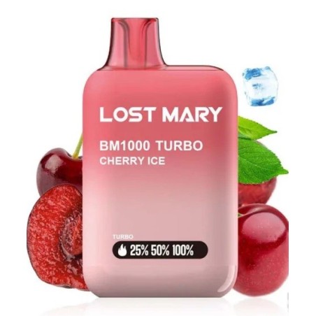PACK10VAPERDESECHABLELOSTMARYBM1000CHERRYICE20MG(CEREZA)1
