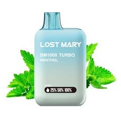 PACK10VAPERDESECHABLELOSTMARYBM1000MENTHOL20MG(MENTA)1