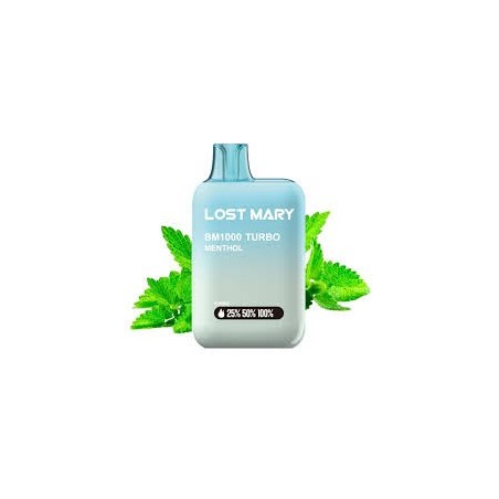 PACK10VAPERDESECHABLELOSTMARYBM1000MENTHOL20MG(MENTA)1