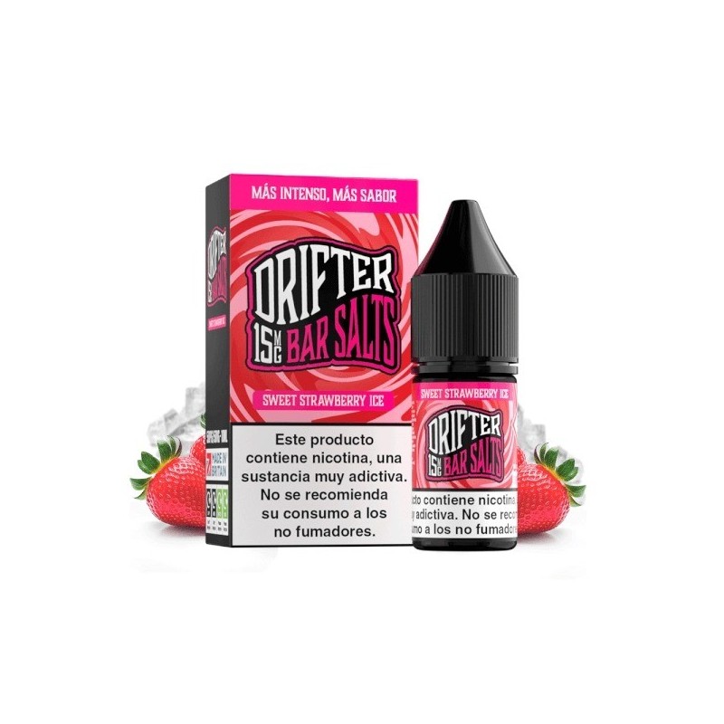 LÍQUIDODRIFTERBARSALTSSTRAWBERRYICE(FRESA)15MG10ML1