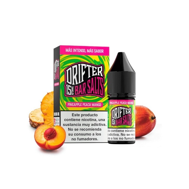 LÍQUIDODRIFTERBARSALTSAPPLEPEACH(MANZANAYMELOCOTÓN)15MG10ML1