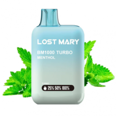 PACK10VAPERDESECHABLELOSTMARYBM1000MENTHOL20MG(MENTA)1
