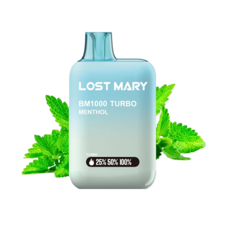 PACK10VAPERDESECHABLELOSTMARYBM1000MENTHOL20MG(MENTA)1