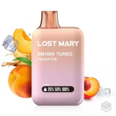 PACK10VAPERDESECHABLELOSTMARYBM1000PEACHICE20MG(MELOCOTON)1