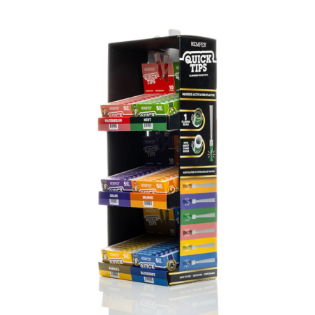 EXPOSITOR FILTRO CON CÁPSULA HEMPER QUICK TIPS (6 SABORES)