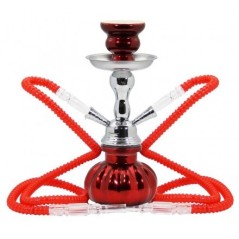 SHISHAATOMICCALABAZAMETALROJA25CMROJO2TUBOS1