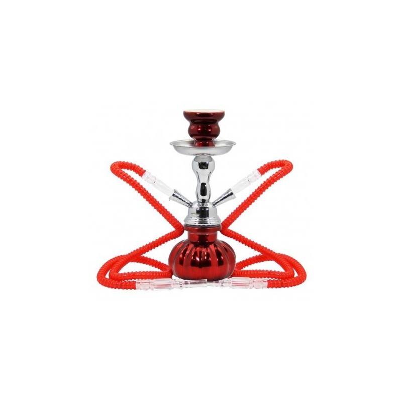 SHISHAATOMICCALABAZAMETALROJA25CMROJO2TUBOS1