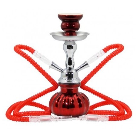SHISHAATOMICCALABAZAMETALROJA25CMROJO2TUBOS1