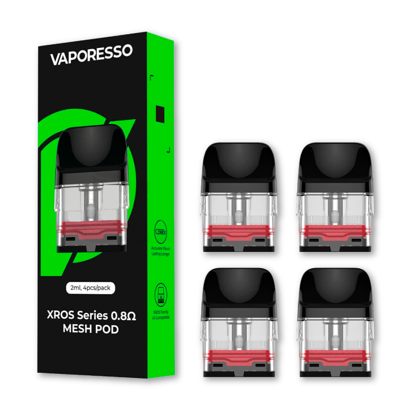 RECAMBIOVAPORESSO2.0XROSSERIESREPLACEMENTCOREX2.00.6Ohm(PACKDE4)1