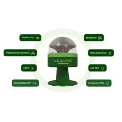 BALIZA LUZ EMERGENCIA COCHE LED ONE V16 CONNECTED