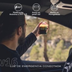 BALIZA LUZ EMERGENCIA COCHE LED ONE V16 CONNECTED