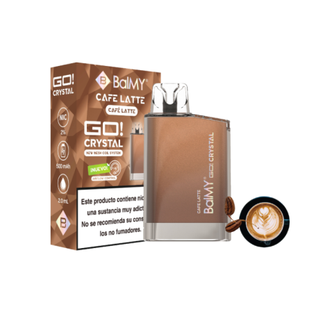 VAPERDESECHABLEBALMYGOCRYSTAL20MGCOFFEELATTE(CAFÉLATTE)1