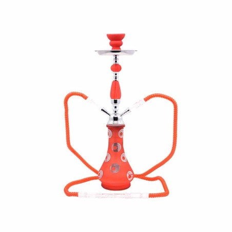 SHISHA ATOMIC CARACOL  ROJA 45CM 2 MANG 