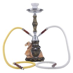SHISHA CONEY 40CM CAMELLO RESINA 2 TUBO